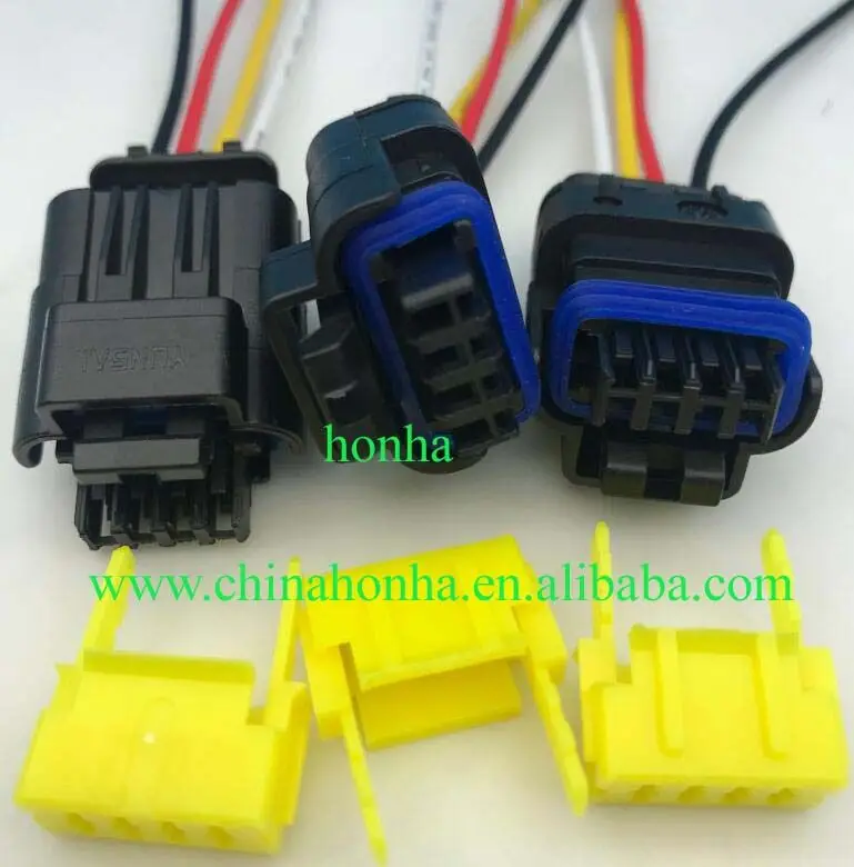 

2/4/5/10/20pcs/lot 4 Pin/Way Petrol Pump Plug FCI Female Electrical Connector For Renault Peugeot Citroen with 15 cm 18AWG wire