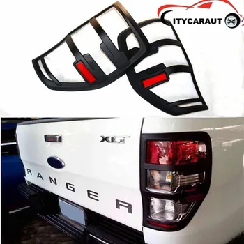 

CITYCARAUTO for accessories ABS matte black tail light covers trim for ranger T6 T7 2012- 2017 car styling rear lamp cover