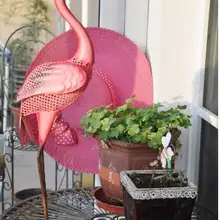 High-60cm, вилла украшения сада новоселье подарок розовый металл Фламинго любовь птица украшения сад отчет