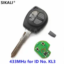 2 кнопки автомобилей дистанционного ключа для KL3 ID NO. swift SX4 Alto Vitara Ignis Jimny 433.9 мГц с ID46 чип для Suzuki