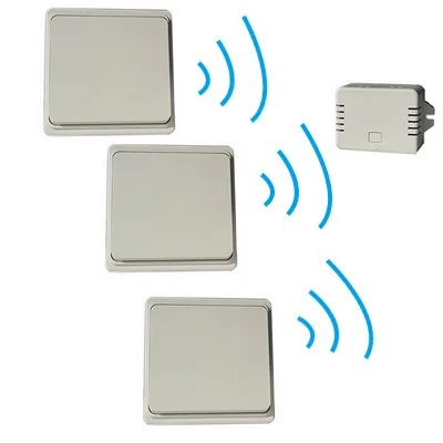 2017 Special Offer Top Fashion Ce Rohs 3 Button 1 Receiver Remote Control Wireless Wall Switch