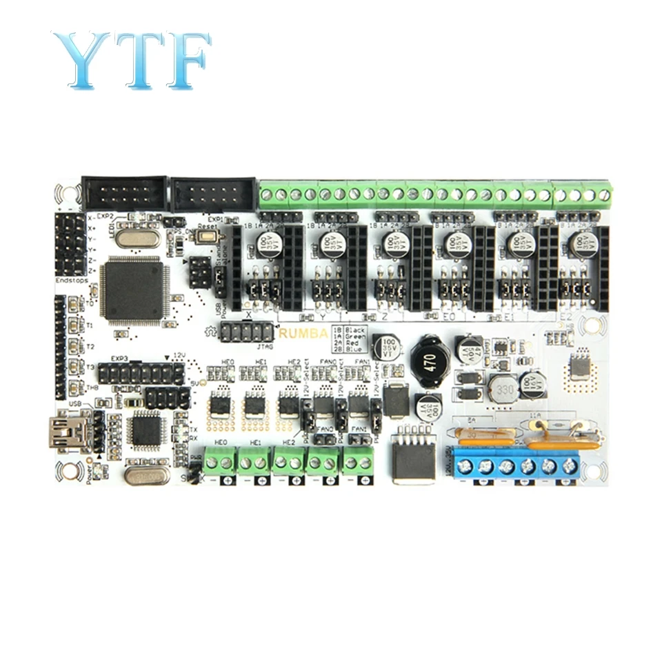 3D принтер материнская плата новая производительность стабильная Румба основная плата управления 3D печатная плата управления
