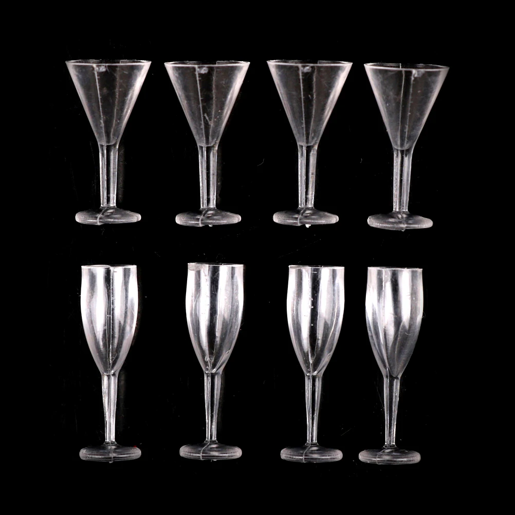 112 Mini Cup Kitchen Toy Miniature Glass Small Dollhouse Supply Clear Miniature Goblets Cups