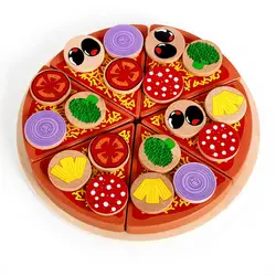 Лидер продаж пицца деревянные игрушечные лошадки еда пособия по кулинарии моделирование посуда детей игрушечный миксер играть игрушки