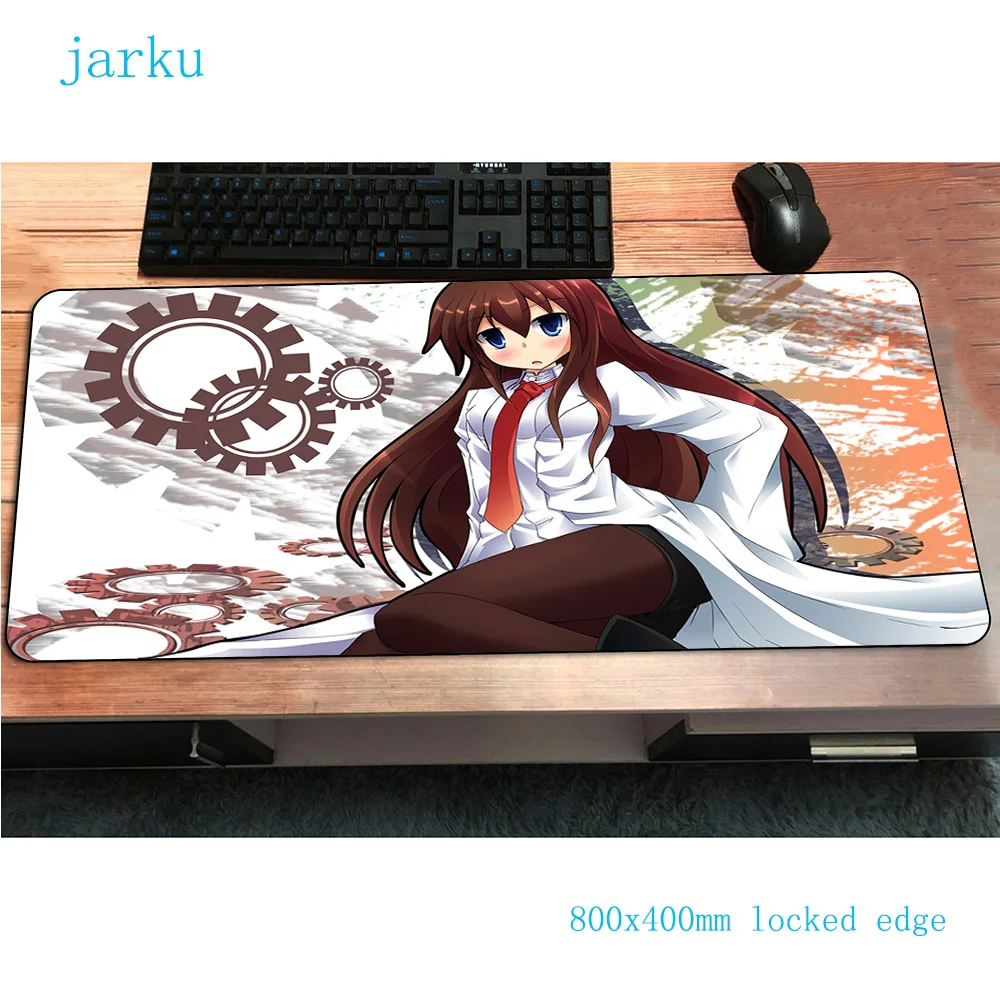 Steins Gate коврик для мыши 800x400x2 мм игровой коврик для мыши с изображением инди-поп офисный ноутбук с алюминиевым корпусом стол коврик; яркие платья с padmouse игры pc gamer коврики