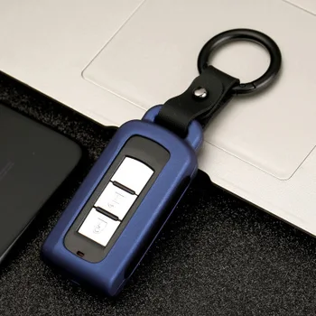 

Zinc alloy Car Styling Key Cover Case holder For Mitsubishi Outlander 2016 Lancer 10 Pajero Sport ASX L200 Smart 3 Buttons