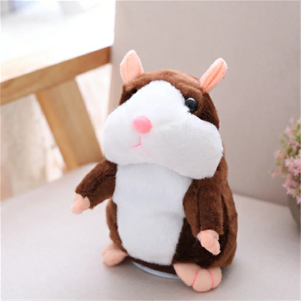 

2018 Hot Talking Hamster Mouse Pet Plush Toy Cute Soft Toy Learn To Speak Talking Sound Electric Hamster Toy for Children Gift