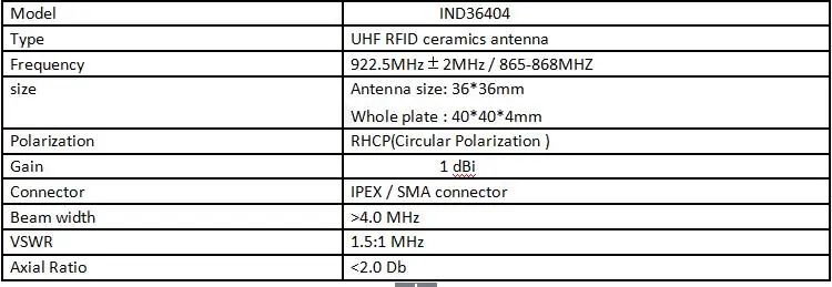 1dbi керамическая антенна 10 см-1 м Рабочая для PR9200 чип мини USB UHF RFID считыватель RS232/Wiegand 26/34 диапазон чтения Встроенная система