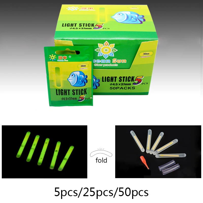 5 шт./25 шт./50 шт. флуоресцентный Lightstick поплавок темно химический фонарь ночь