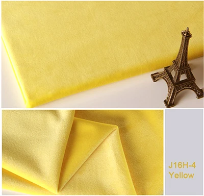 ESSIE HOME 140 см мягкая бархатная велюровая ткань, плюш, скатерть, обивка, ткань для штор, нежный пастельный цвет - Цвет: Yellow