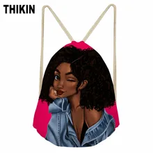 THIKIN/Милая Повседневная сумка на шнурке для девочек в африканском стиле, школьный рюкзак для девочек-подростков, милый рюкзак для детей