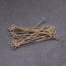 50 шт/20/25/30/40 мм двойной булавки с глазком шатун металлические серьги клипсы с Ушные крючки, сделай сам, ювелирное изделие, украшения своими руками
