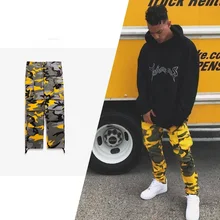 Модная мужская камуфляжная форма осень зима новые 7 цветов прямые походные Мужские штаны высокий уличный танец хип хоп брюки