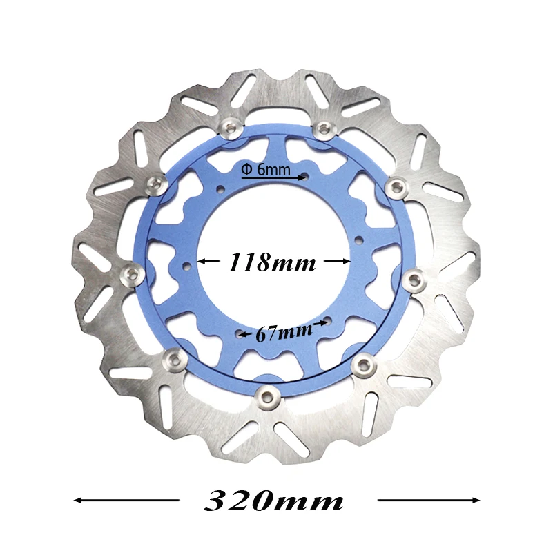 320 диско френовый флотан + держатель для YZ125 YZ250 YZ250F YZ400F YZ426F YZ450F WR125 WR250 WR250F WR400F WR426F