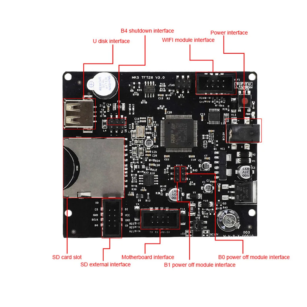 

For MKS GEN L MKS TFT28 LCD Minipanel Touching Display 3D Print Kits with A4988 Driver JLRJ88