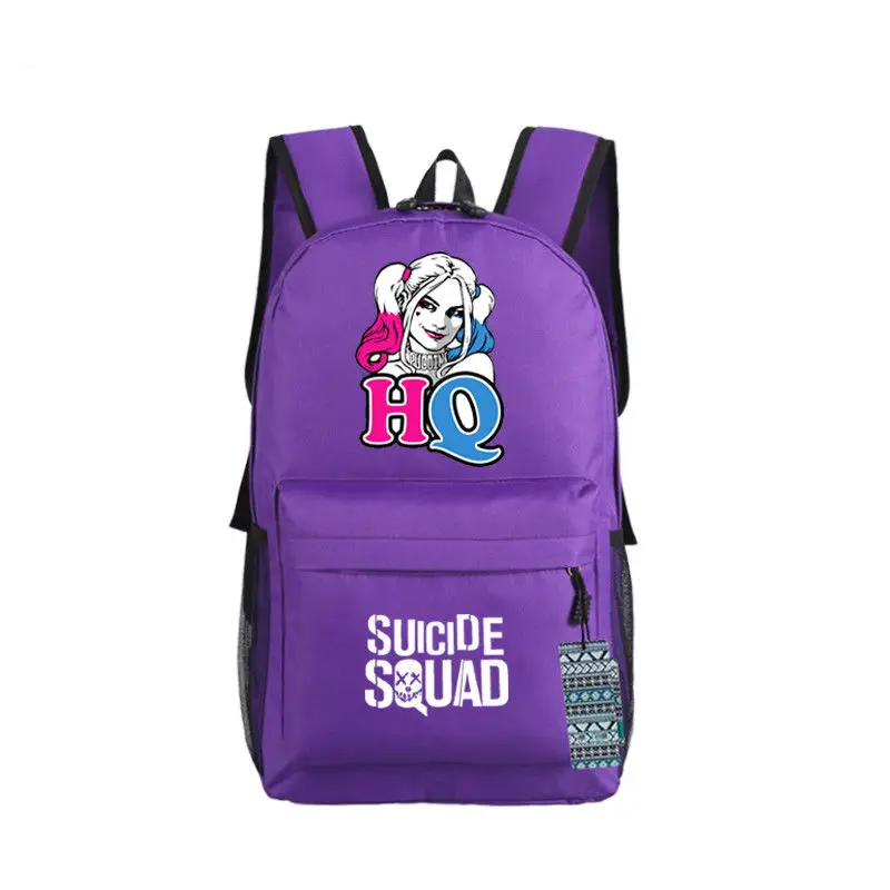 Suicide Squad Harley Quinn Joker Backpack Laptop Book School Bag New