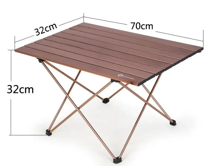 Открытый складной стол ультра-светильник портативный алюминиевый сплав складной стол кемпинг стол для пикника Размеры s m l - Цвет: Size L