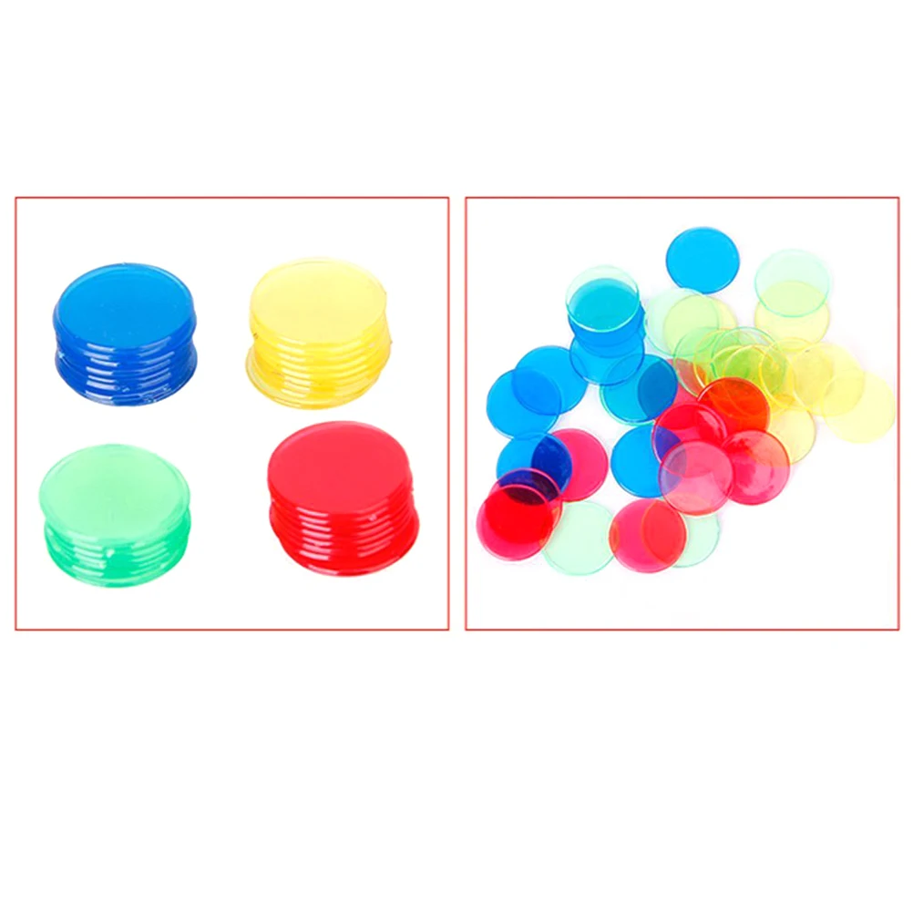 80pcs Transparent Counters Counting Bingo Chips Plastic Markers Bingo Supplies (Red) 80pcs Transparent Counters Counting Bingo Chips Plastic Markers Bingo Supplies (Red)
