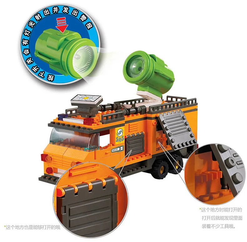 

S Model B0106 543pcs SOS City Truck Building Blocks Learning Education Toys Pick Up Truck With Legoingly Building Blocks Bricks