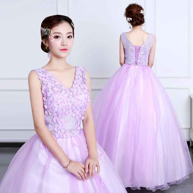 Новое поступление v-образный вырез Quinceanera платья Аппликации бисерные Бальные платья открытая спина Vestidos Para Для 15 подростков Hochzeitskleid