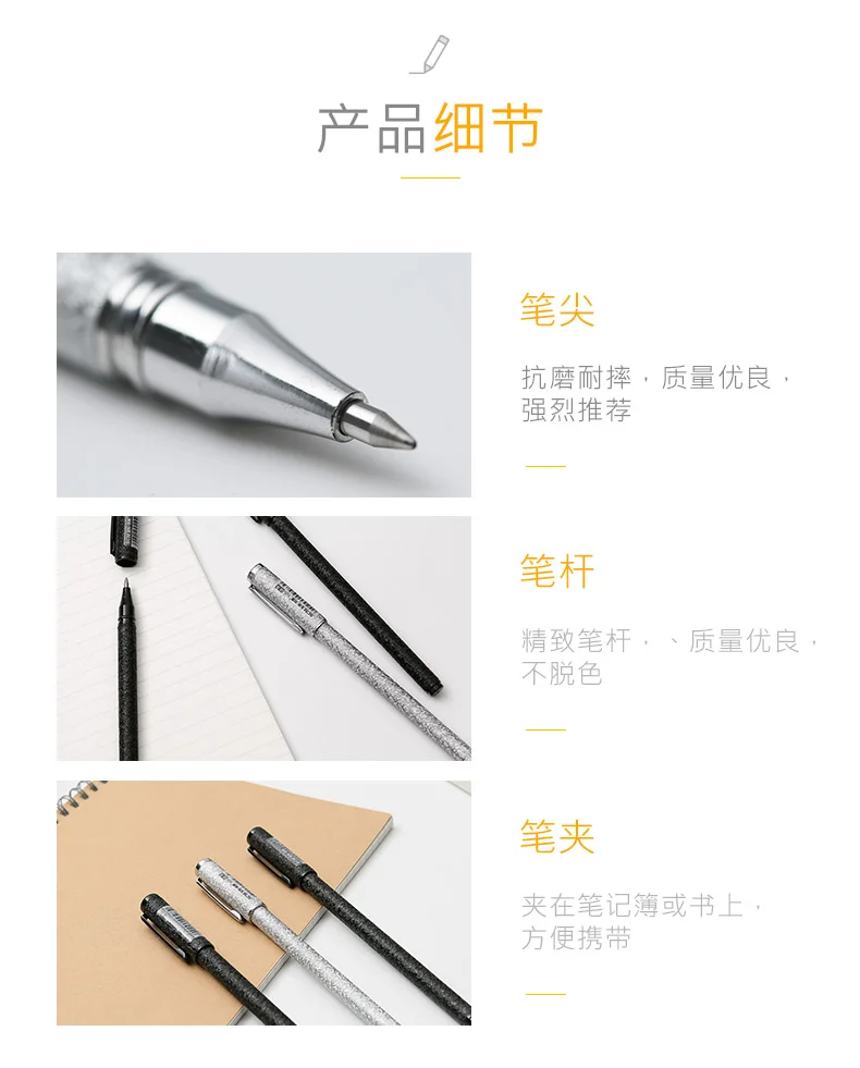 Scm K-25 металлическая гелевая ручка 0,5 мм подпись ручка, углеродная ручка Бизнес черно-1 шт