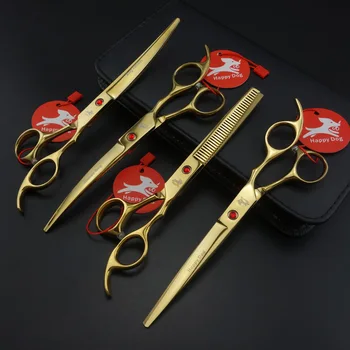 

7 inch Professional Pet Grooming Scissors,Straight scissors & Thinning scissors & up-Curvedscissors & down-Curved scissors D721