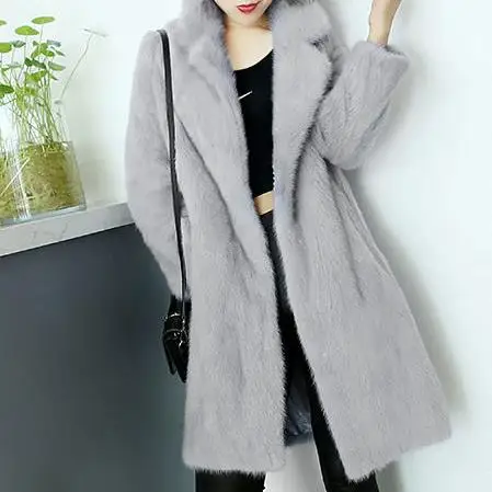 

artificial fur coat 2019 Winter Women's Faux Fur Coat Overcoat Furry Jacket Femme Plus Size Fluffy Fake Fur Outwear 6XL 7XL Z221
