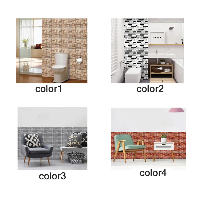 home decor stickers wall stickers for kids rooms adhesive 3d wall stickers for toilet kitchen wall decor tile stickers brick