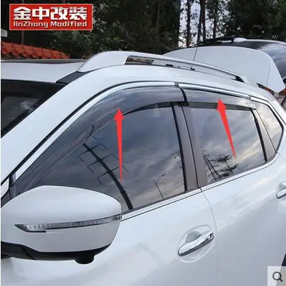 

car-styling case fit for X-TRAIL 2014 2015 2016 Window Visor Vent Shade Deflectors 4pcs Car styling