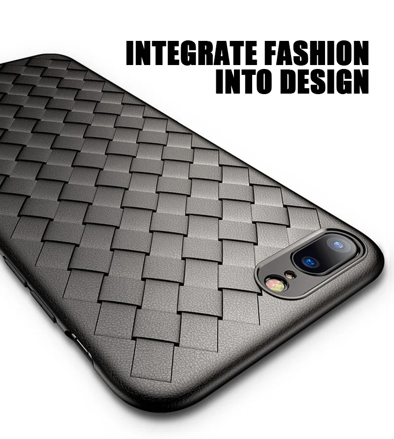 Artisome Soft Silicone Case For Apple iPhone 7 8 Plus Case For iPhone X 10 6 6s 7 8 Case 360 Protect Shell Grid Woven Cover (4)
