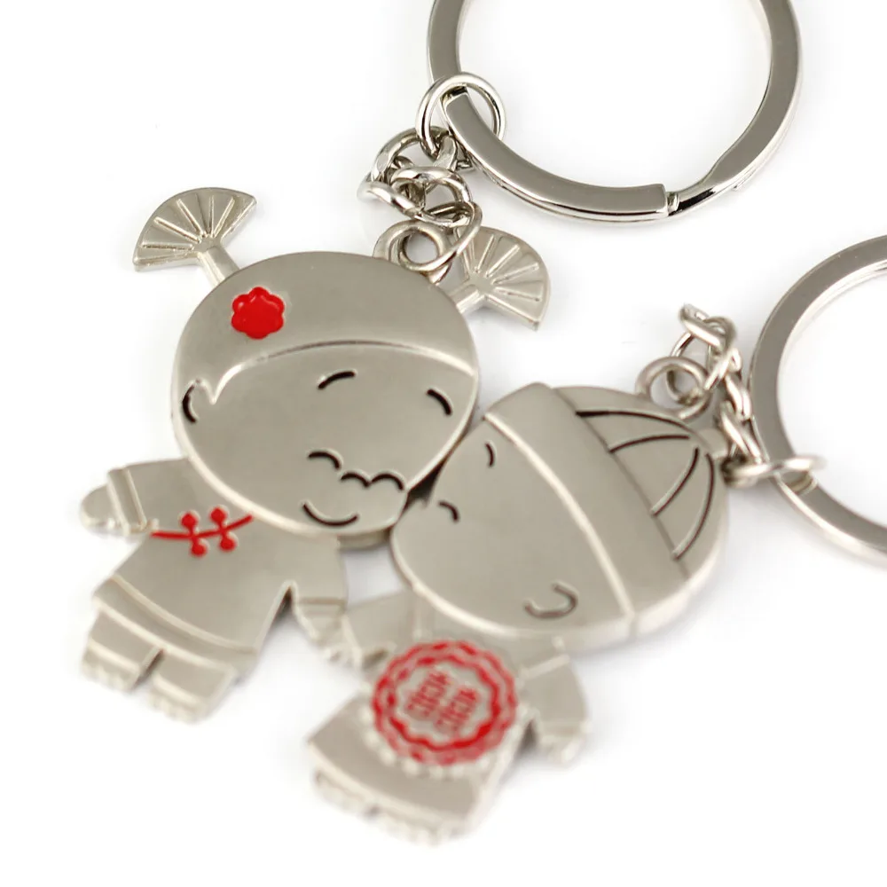 Pobaby Couple Keychain Fashion Romantic Wimpy Kid Wedding Ceremony Key