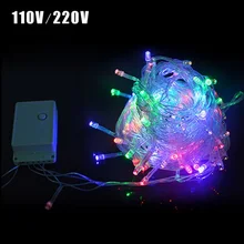 1Pack 9 Colors 10M LED Strip light Christmas/Wedding/Party/Festival WaterProof Decoration Holiday 100 LEDs String lamp 110V/220V