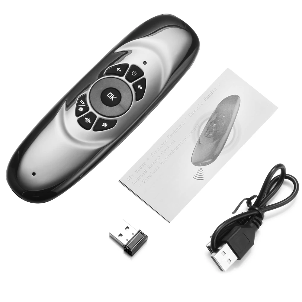 WZATCO Multi-Language Version Wireless Air Mouse Mini Keyboard Mouse Somatosensory Gyroscope Double-Sided Remote Control