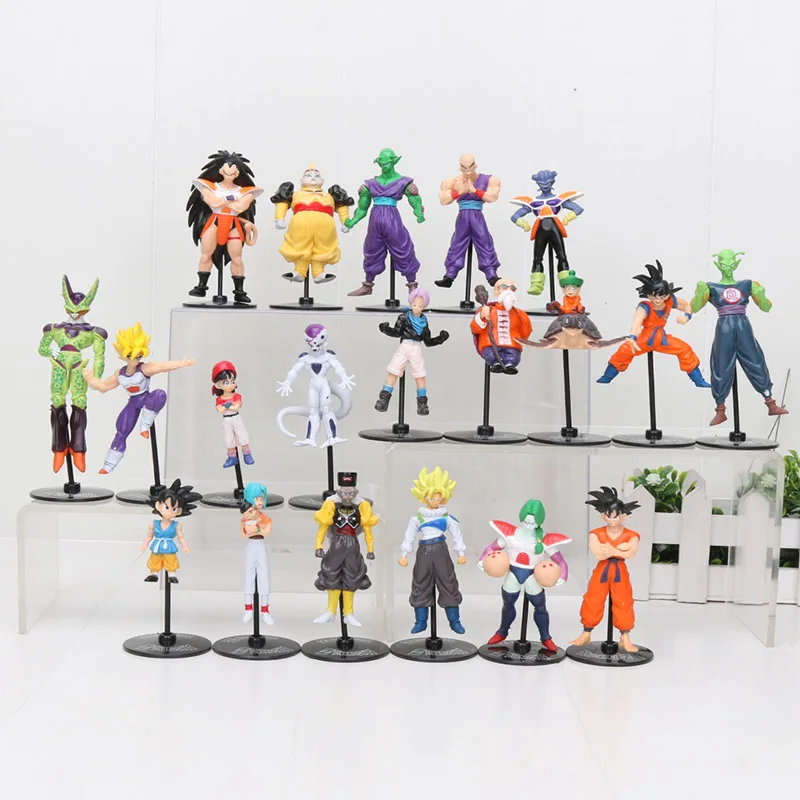 

20pcs/set Dragon Ball Z GT Action Figures Goku Vegeta Trunks Cell Master Rashi Pan Cell Freeza Goku PVC Dragonball Figures