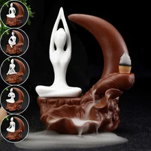 Керамическая горелка для благовоний с обратным потоком Йога ладан Держатель плита домашний декор офисный Декор башня печь для ароматерапии