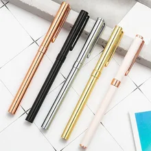 1pc New Metal Gift Multicolor Gel Pens 0.5mm Business Office Pen Student Stationery Daily Writing Birthday Gift Souvenir Gel Pen deluxe gel pen birthday gift pen