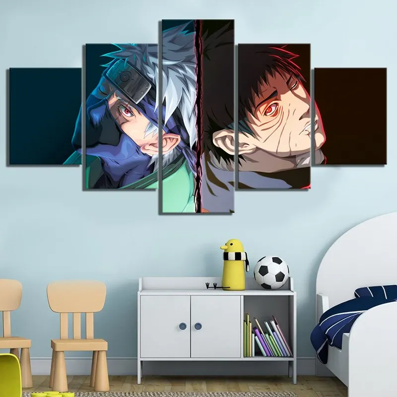 

Naruto Kakashi Anime Modern Home Decor HD Print Wall Art Canvas Art For Living Painting Wall Art 5 Piece Home Painting Artwork