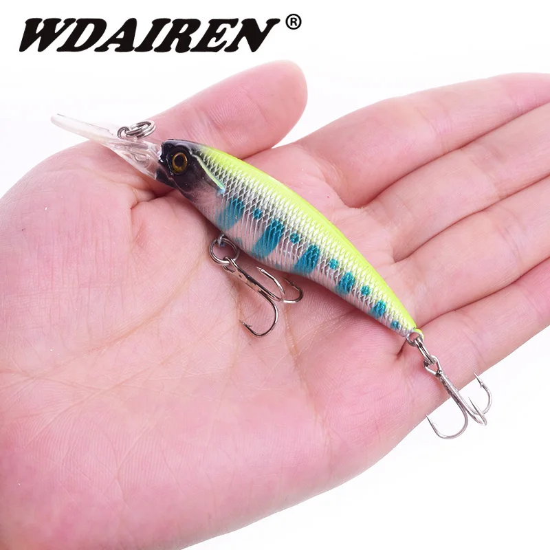 

WDAIREN 1pcs 80mm 5.7g Minnow Fishing Wobblers Hard Crank Baits Artificial Fishing Lures Bass Pike Fishing Tackle Pesca