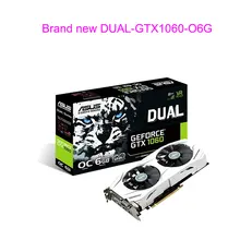 NEW Video Card For GeForce Asus DUAL-GTX1060-O6G Desktop Game Graphics Card GTX 1060 6G Transcend Gxt1050ti Mining Machine GDDR5