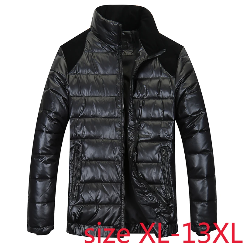 Теплый белый пуховик модная теплая Повседневная пуховая куртка мужская 160 см бюст плюс sizeXL-4XL5XL6XL7XL8XL9XL10XL11XL12XL13XL