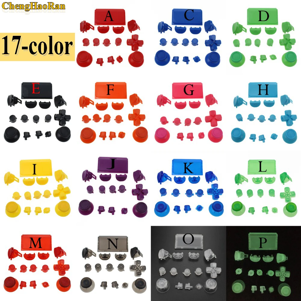 

17 colors 17 set L1 R1 L2 R2 Trigger Buttons Thumbstick cap for PS4 Pro controller for PS4 4.0 JDS 040 JDM 040 Controller Button