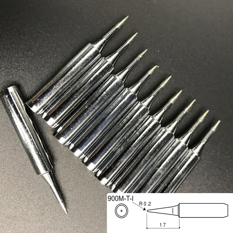

Free shipping 10/pcs 936 852d+ 909D Soldering iron tip 900M-T-I for Hakko Saike solder tip, Multiple Specification Choose