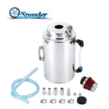 

ESPEEDER Universal 2l Polished Aluminium Alloy Oil Catch Can Tank With Breather Filter