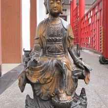 Xd 001851 Тибетского Буддизма Храм Бронзовый Кван-инь Гуань инь Бодхисаттвы и бутылки Статуя