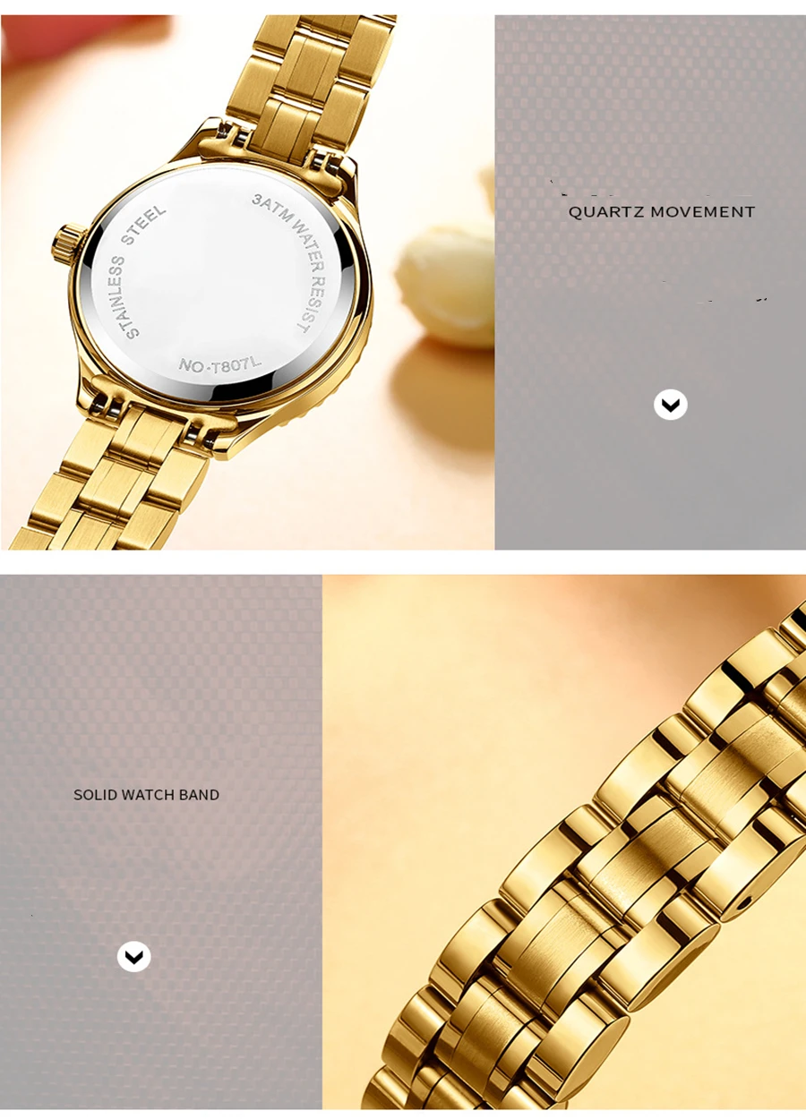 Tevise модные черные кварцевые часы для женщин из нержавеющей стали ремешок для часов Авто Дата Женские повседневные наручные часы подарок для женщин часы