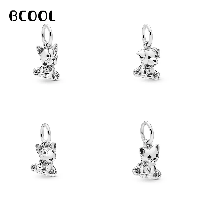 

100%925 Sterling Silver Original Copy 1:1 2019 Pet Dog Series PAN Bracelet Crystal Beads Silver Jewelry Free Package