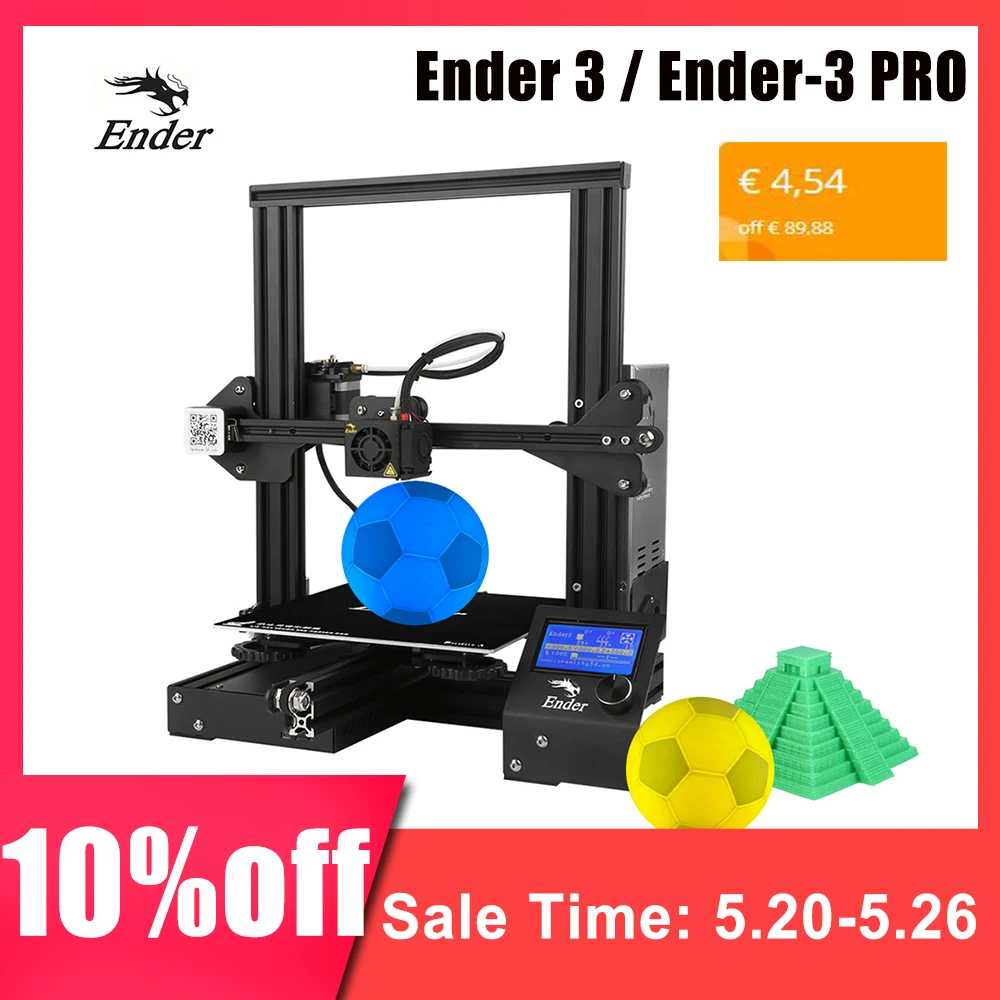 

Creality 3D New Ender 3 / Ender-3 PRO DIY 3D Printer drucker impresora 3D Self-assemble 220 * 220 * 250mm with Resume Printing