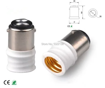 

50pcs pendant lamp BA15D to E14 LED socket adapterchandelier wall lamp table lamp holder BA15D-E14 bulb base socket Converter