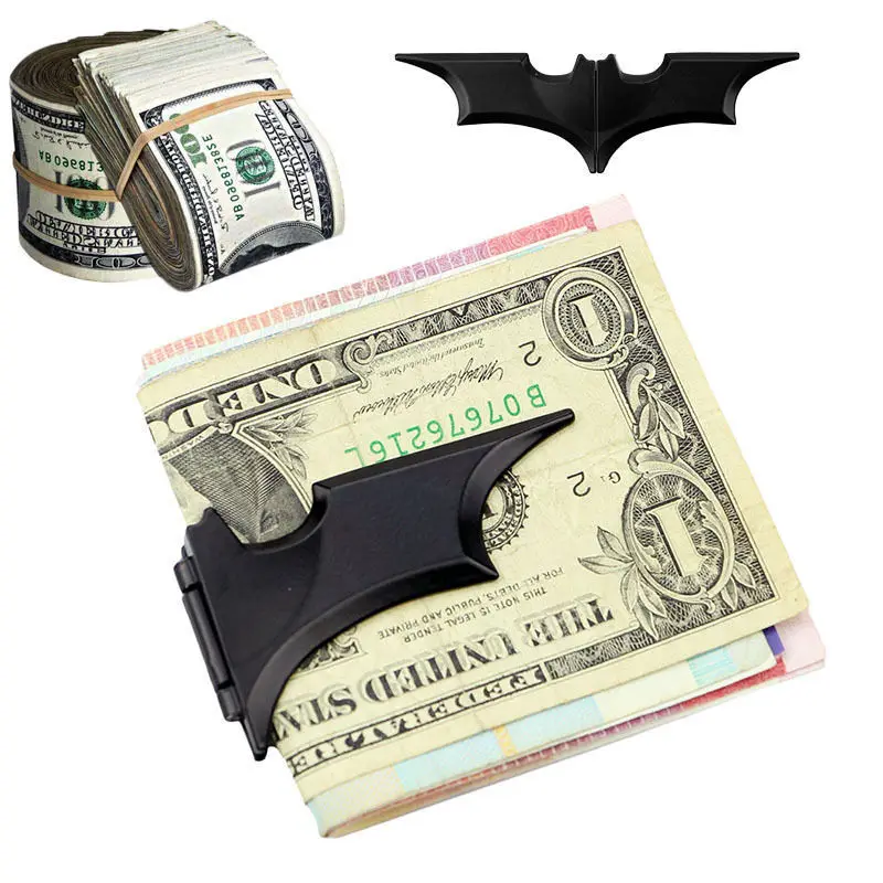 Movie Batman Superhero Matte Black Batman Money Clip Magnetic - movie batman superhero matte black batman money clip magnetic folding card metal holder wallet christmas gift men accessories