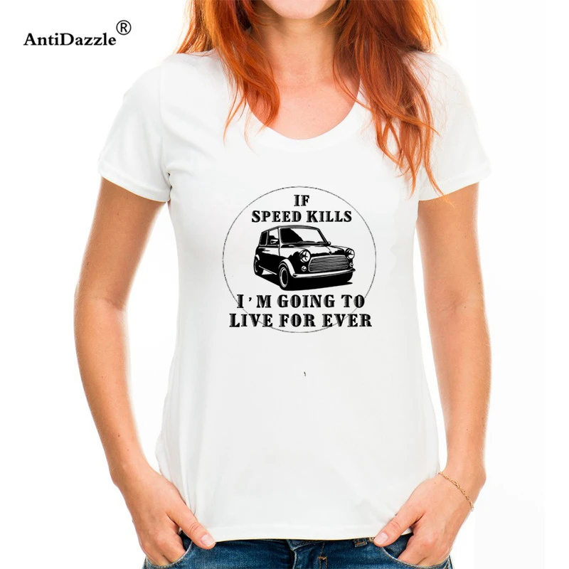 

Antidazzle 2017 austin mini printed tshirt Women's Summer Style austin mini Cooper Austin Classic Car T Shirt Short Sleeve Tee